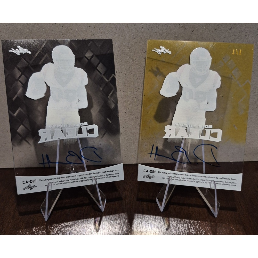 2018 Leaf Trinity Clear Deontay Burnett  #CA-DBI Gold Auto 1/1 (RC)‎ (AU) Titans - Picture 2 of 4